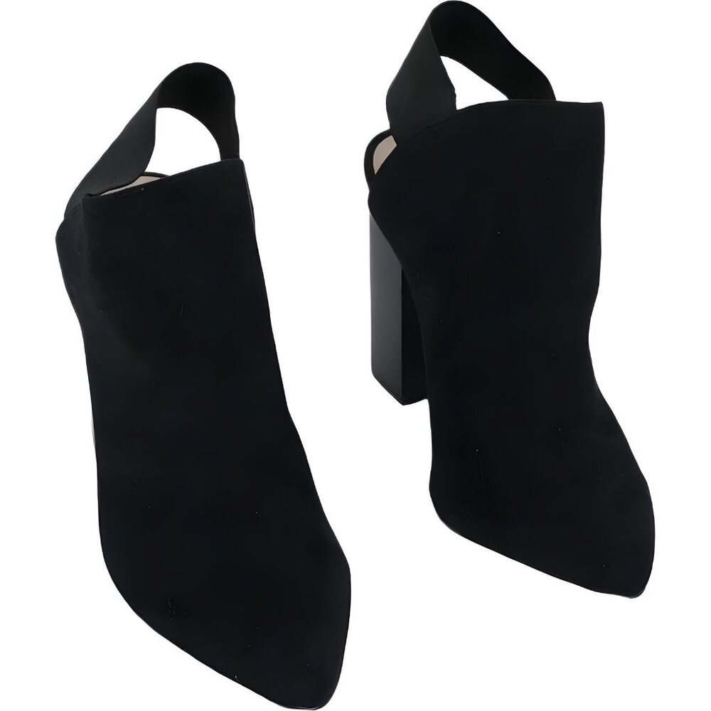 NY & Company Black Slingback Block Heels Pointed Toe 8.5 M US